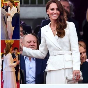 Self-Portrait White Dress with Blazer